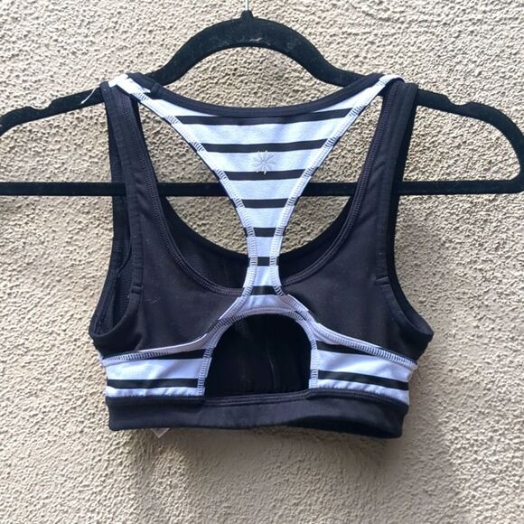 Athleta Triple Dare Sports Bra Black White Rriple XXS - Picture 9 of 9